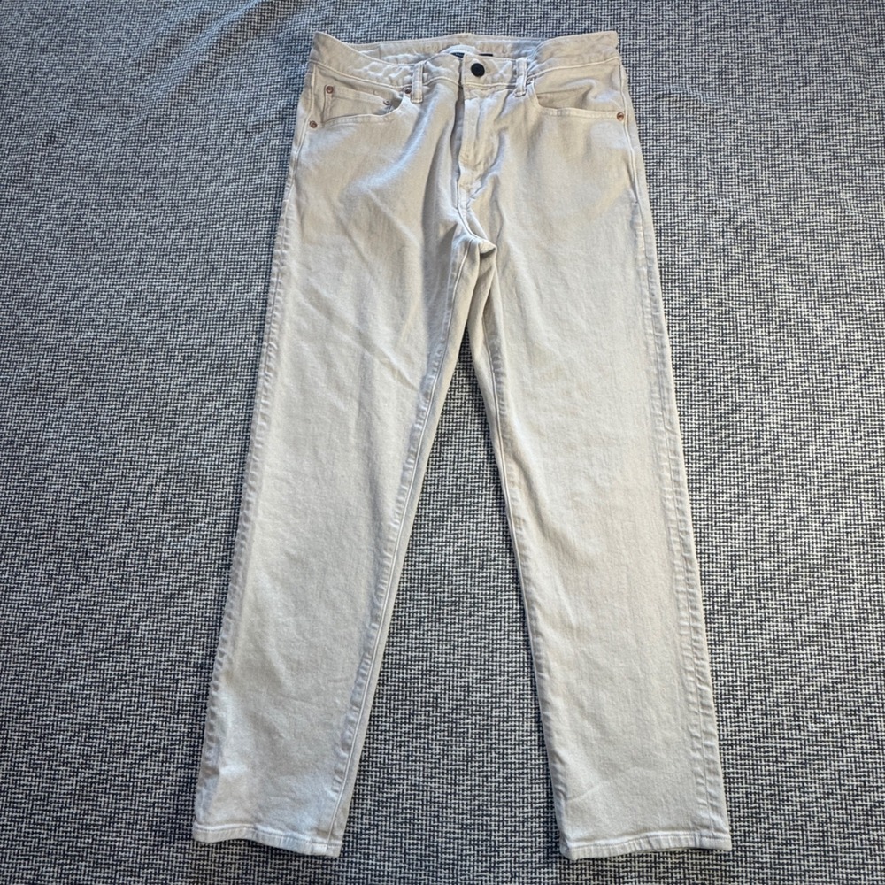 American Eagle EasyFlex Straight Leg Jeans Mens 34x32 Light Khaki Tan Stretch